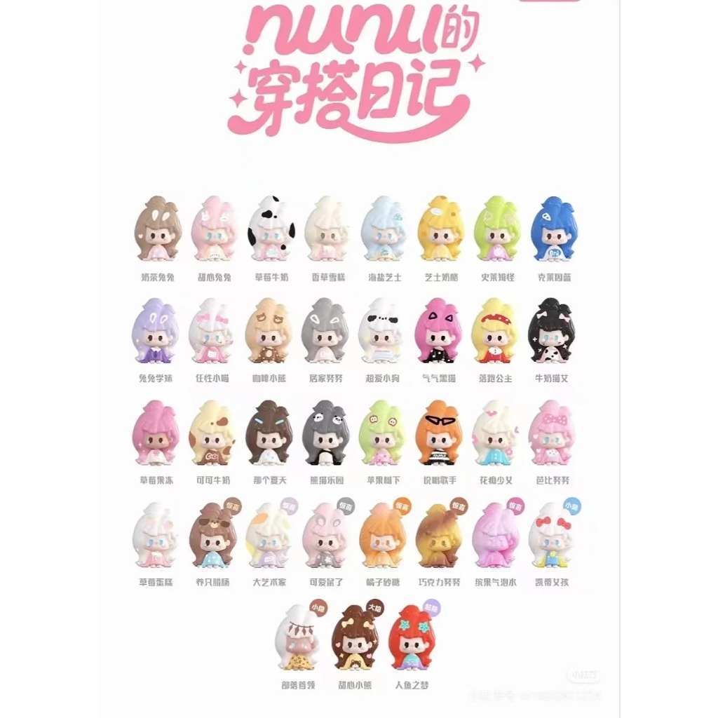 Nunu Babe Dressing Diary Series มินิฟิกเกอร์ 40 ชิ้น
