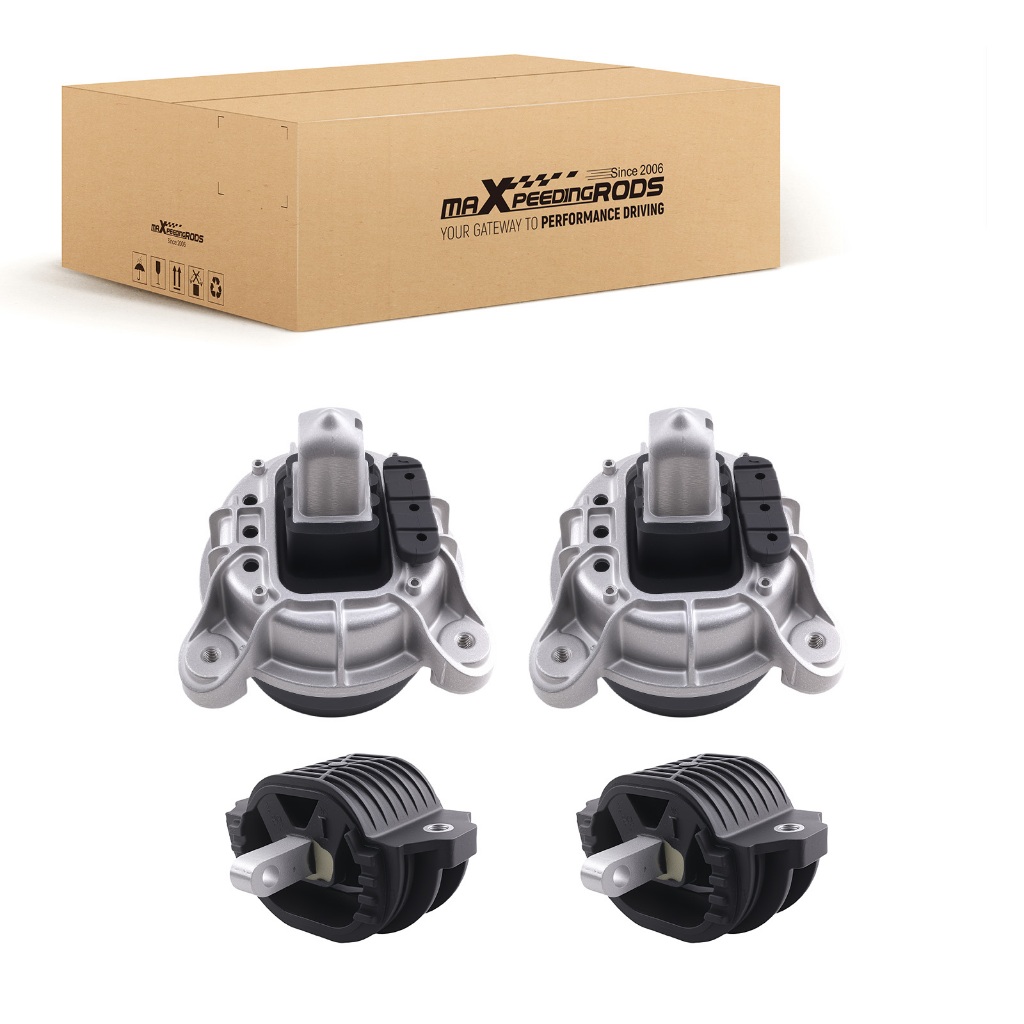 【BMW F10】【BMW F07 F10 F11 F06 F13】 ชุดแท่นเครื่อง เกียร์ 4 ชิ้น อลูมิเนียม ยาง OEM