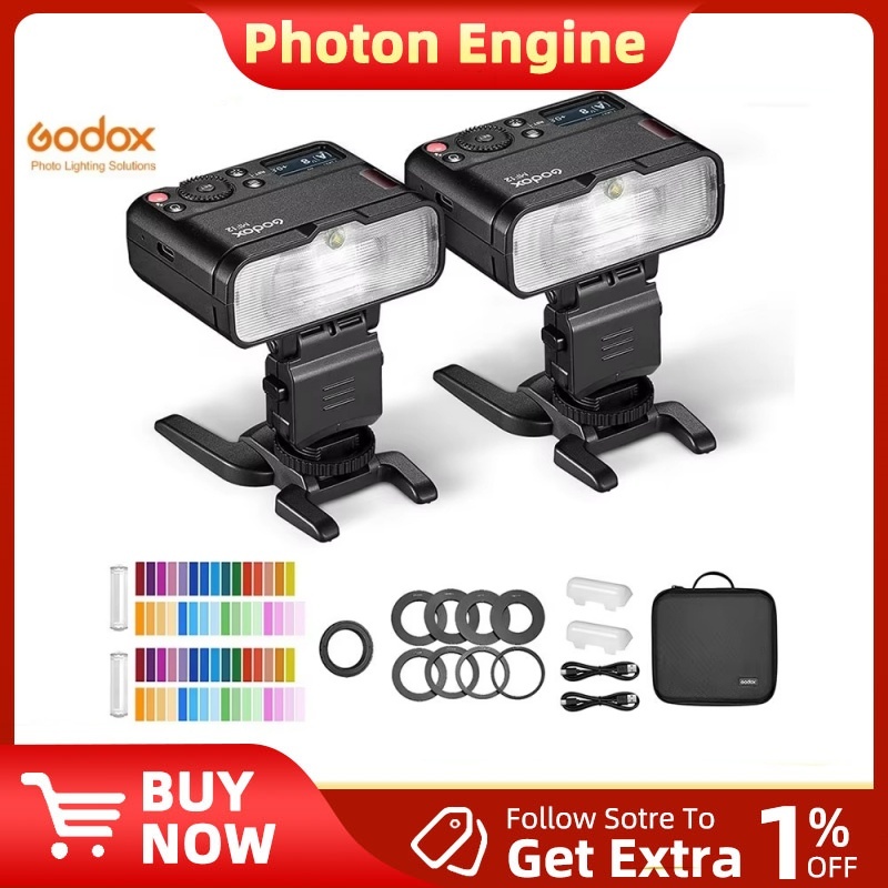 Godox MF12 MF12-K2 แฟลช TTL Macro Speedlite แฟลช 2.4 GHz Wireless Control Speedlight