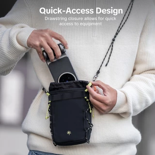 กระเป๋าใส่โทรศัพท์มือถือแบบสะพายข้าง PGYTECH OneGo (Casual) -- ช่องเก็บของขนาดใหญ่พร้อมที่จัดระเบียบ ผ้าเช็ดเลนส์ในตัว และสายสะพายถอดได้ กระเป๋าพกพาสำหรับใช้ในชีวิตประจำวัน สำหรับโทรศัพท์/กล้อง/สิ่งของจำเป็นประจำวัน