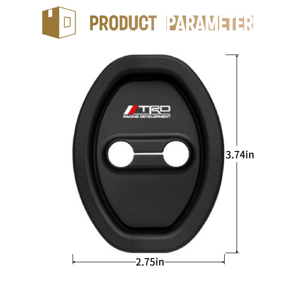 4 ชิ้นซิลิโคนรถล็อคประตูฝาครอบป้องกันประตูล็อคโช้คอัพเงียบอุปกรณ์เสริมสําหรับ Agya Raize Calya Avanza Xpander ERTIGA XL7 Swift Fiesta Ranger Ecosport Sonet Sportage - รูปที่ 3