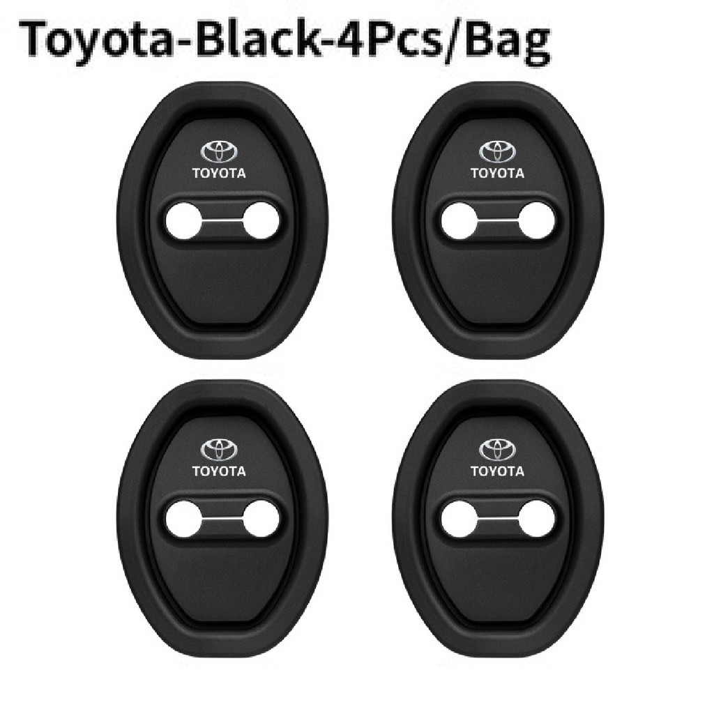 4 ชิ้นซิลิโคนรถล็อคประตูฝาครอบป้องกันประตูล็อคโช้คอัพเงียบอุปกรณ์เสริมสําหรับ Agya Raize Calya Avanza Xpander ERTIGA XL7 Swift Fiesta Ranger Ecosport Sonet Sportage - รูปที่ 7