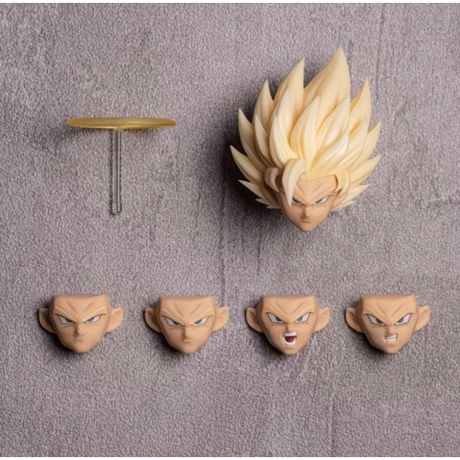 DKO Demon Blade Princess SHF Super Saiyan 2 Goku Solid Yellow Head Sculpture Accessory Pack