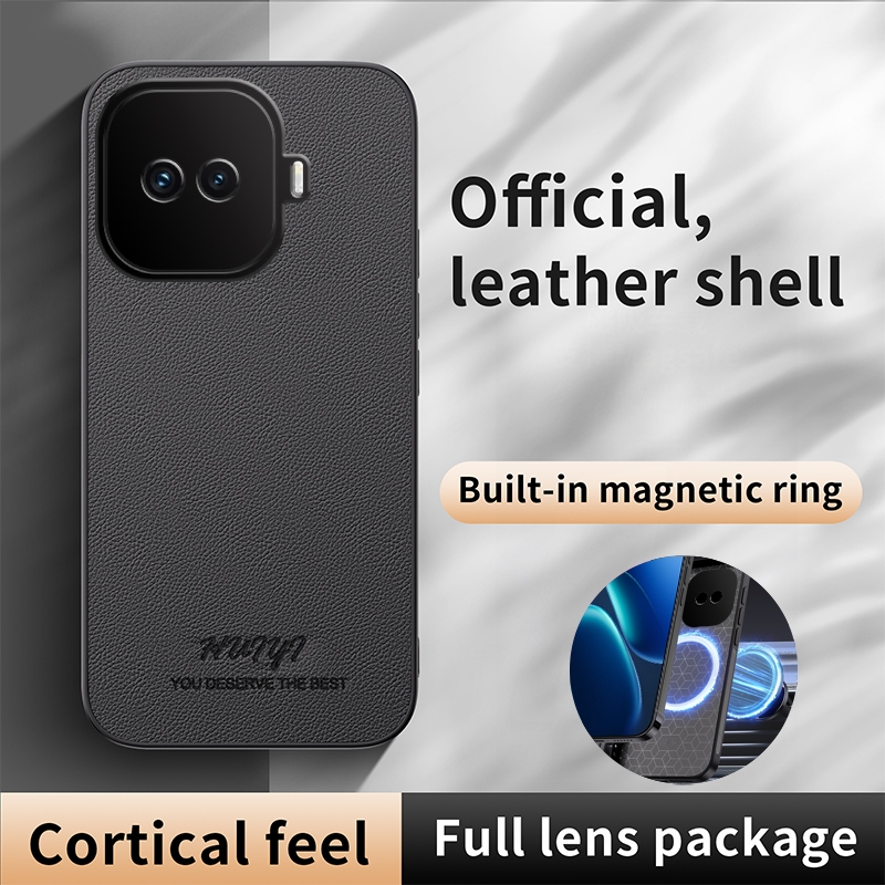 ปลอกหนังสําหรับ vivo iQOO 15R iQOO15R iQ0015R เคสโทรศัพท์หรูหราแม่เหล็กชาร์จไร้สายกันกระแทกคลาสสิก M