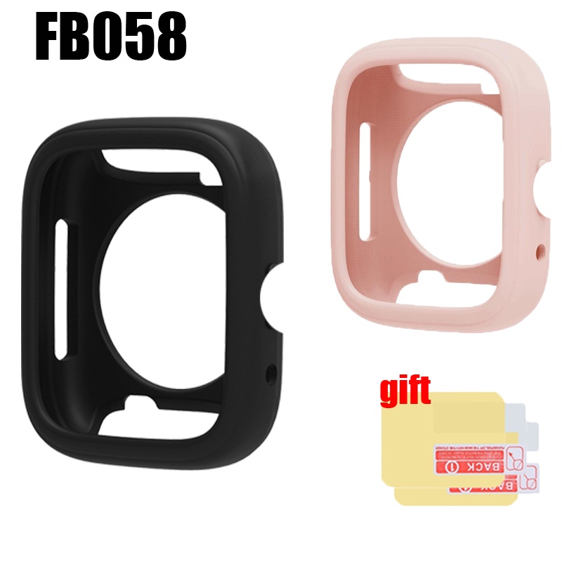 สําหรับ FB058 กรณี Smart watch Cover ป้องกันกันชน Soft Silicone shell ฟิล์มกันรอยหน้าจอ