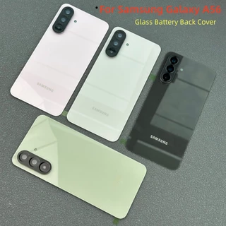 Samsung GalaxyA56 SM-A566B กระจกฝาหลังแบตเตอรี่ด้านหลังประตูกรณีอะไหล่พร้อมเลนส์กล้อง + โลโก้