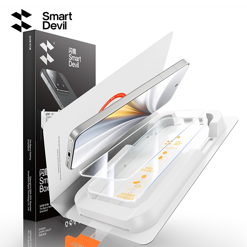 SmartDevil Quick ติดตั้งครอบคลุมกระจกนิรภัยสําหรับ iQOO Neo 11/iQOO 15/13/iQOONeo10/iQOO Z11 Turbo/Z10 Turbo/Z9 Turbo +/Neo9Pro เต็มหน้าจอหนังสือเล่มเล็กป้องกันหน้าจอ