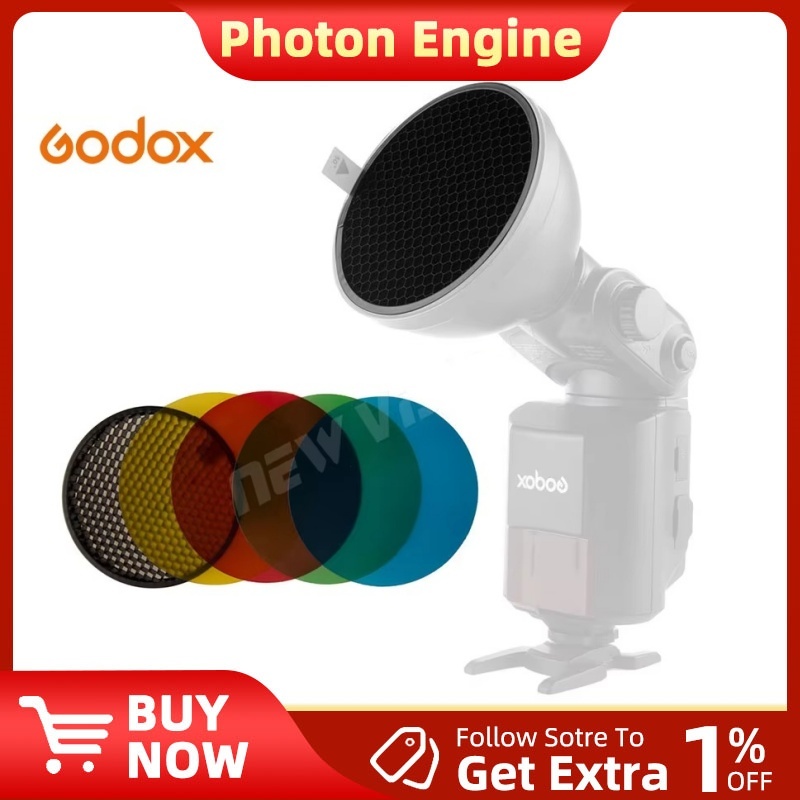 Godox AD-S11 เจลสีกรองตารางรังผึ้ง + AD-S2 มาตรฐาน Reflector Soft Diffuser สําหรับ Witstro AD-360 II AD360II AD180 AD200