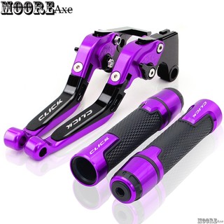 Hot! Mooreaxe For Honda Click Brake Lever 125i 150i V1 V2 2016 -2023 V3 2024 Click160 Motorcycle  Folding Extendable Brake Clutch Lever Handlebar Grip with Bar Ends TZ01