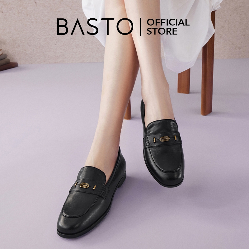 BASTO Women's Loafers Flat Shoes รองเท้า loafer รองเท้าส้นแบน UXS05