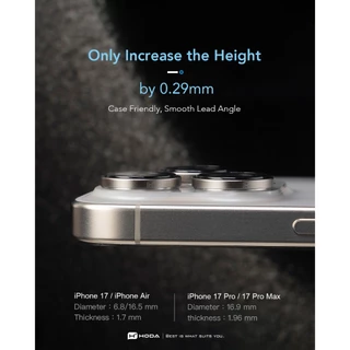 HODA iPhone 17 / 17 Pro Max Sapphire Lens Protector Designed As Original Outlook พร้อม Helper Scratch-proof Anti-fall 17 Plus Air High Transparency เลนส์กล้องฟิล์มป้องกัน