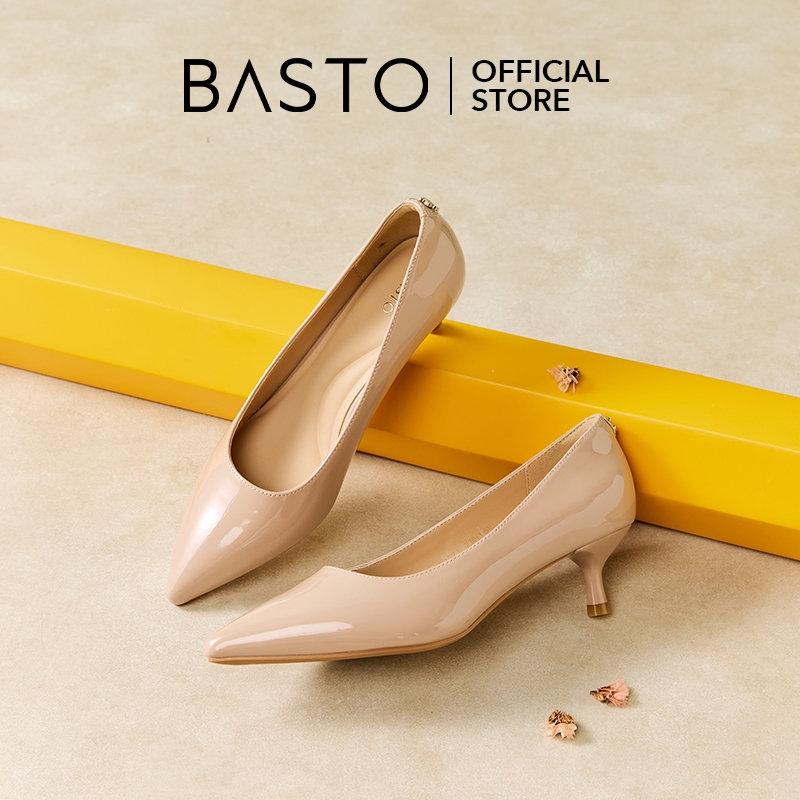 BASTO Women's High Heels Court Shoes รองเท้าส้นสูง รองเท้าส้นเข็ม W1071