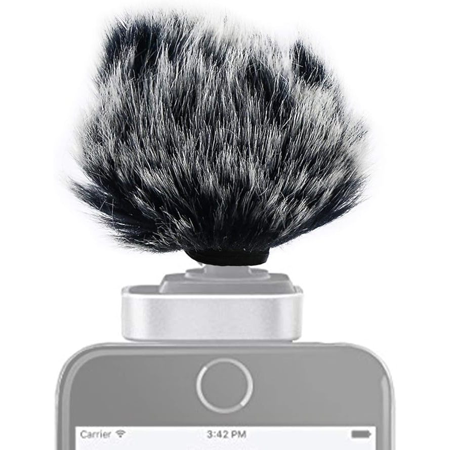ไมโครโฟน Furry Windjammer สําหรับ MV88 - Custom Pop Filter Deadcat Wind Wind Jammer ใช้งานร่วมกับ Sh