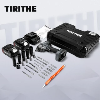 TIRITHE Wrench ประแจผลกระทบ 20V ประแจไร้แปรงถ่าน 500NM พร้อมแบตเตอรี่ 2 ก้อน