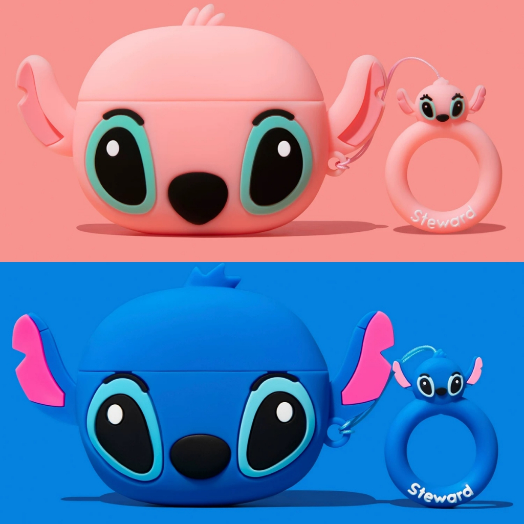 Disney Stitch Airpods Case Cute Airpods Pro 3 Case การ์ตูน Airpods 4 เคสซิลิโคน Airpods Pro 2 Case B