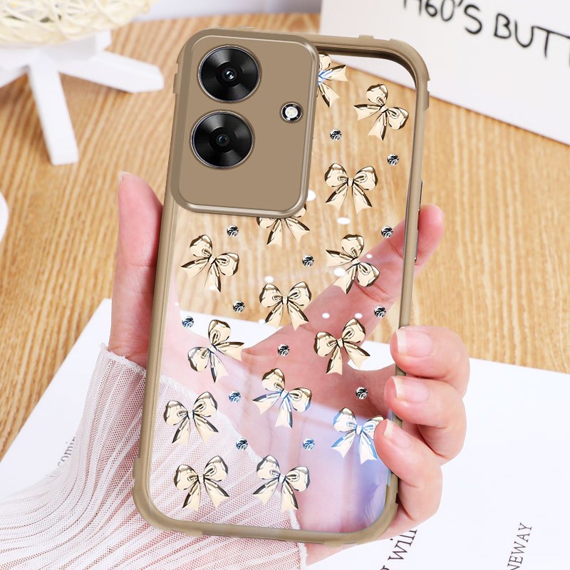YBD เคสโทรศัพท์สําหรับRealmeหมายเหตุ 60 60X Realme Narzo N61 C61 สีดําเงินโบว์ผีเสื้อซิลิโคนรวมทุกอย