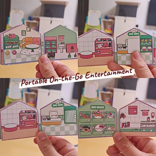 Quiet Book แฮนด์เมด Busy Book ของเล่นเด็ก DIY หนังสือแฮนด์เมด กึ่งสําเร็จรูป แฮนด์เมด เสียงเงียบ พัฒนาทักษะการลงมือปฏิบัติจริงของเด็ก คลายเครียด ของเล่น
