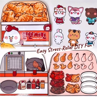 Quiet Book แฮนด์เมด Busy Book ของเล่นเด็ก DIY หนังสือแฮนด์เมด กึ่งสําเร็จรูป แฮนด์เมด เสียงเงียบ พัฒนาทักษะการลงมือปฏิบัติจริงของเด็ก คลายเครียด ของเล่น
