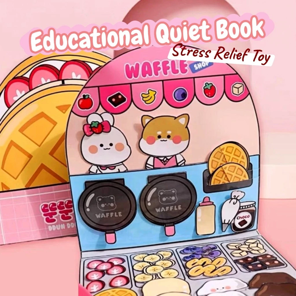 Quiet Book แฮนด์เมด Busy Book ของเล่นเด็ก DIY หนังสือแฮนด์เมด กึ่งสําเร็จรูป แฮนด์เมด เสียงเงียบ พัฒนาทักษะการลงมือปฏิบัติจริงของเด็ก คลายเครียด ของเล่น
