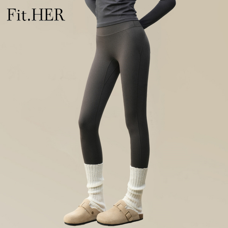 Fit.HER กางเกงโยคะเอวสูง สลิมฟิตสำหรับออกกำลังกาย วิ่ง และการฝึกอบรม