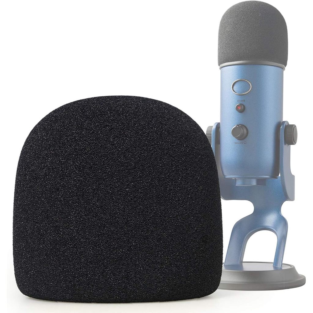 ไมโครโฟน โฟมไมค์ฝาครอบกระจกสําหรับ Blue Yeti, ไมโครโฟน Yeti Pro, Blue Yeti Pop Filter Wind Shield