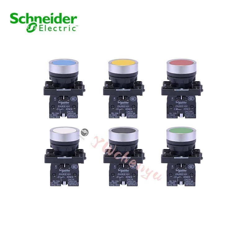 Schneider XA2EA21 XA2AA31 XA2EA41 XA2EA51 XA2EA11 XA2 Series ปุ่มพลาสติกแบน 22 มม.