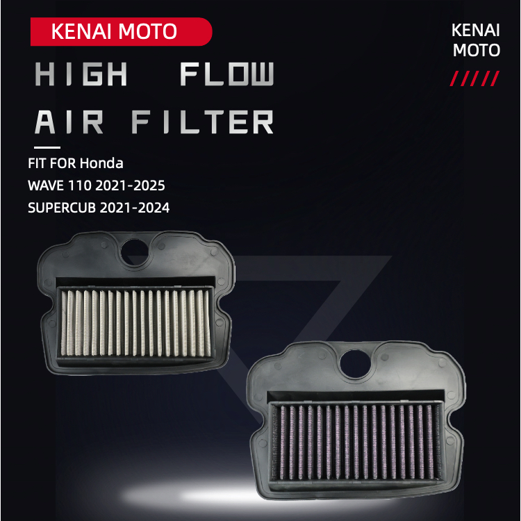 【KENAI】HONDA WAVE 110 2021-2025/SUPER CUB 2021-2024 กรองอากาศไฮโฟลว์ 17210-K1M-T00