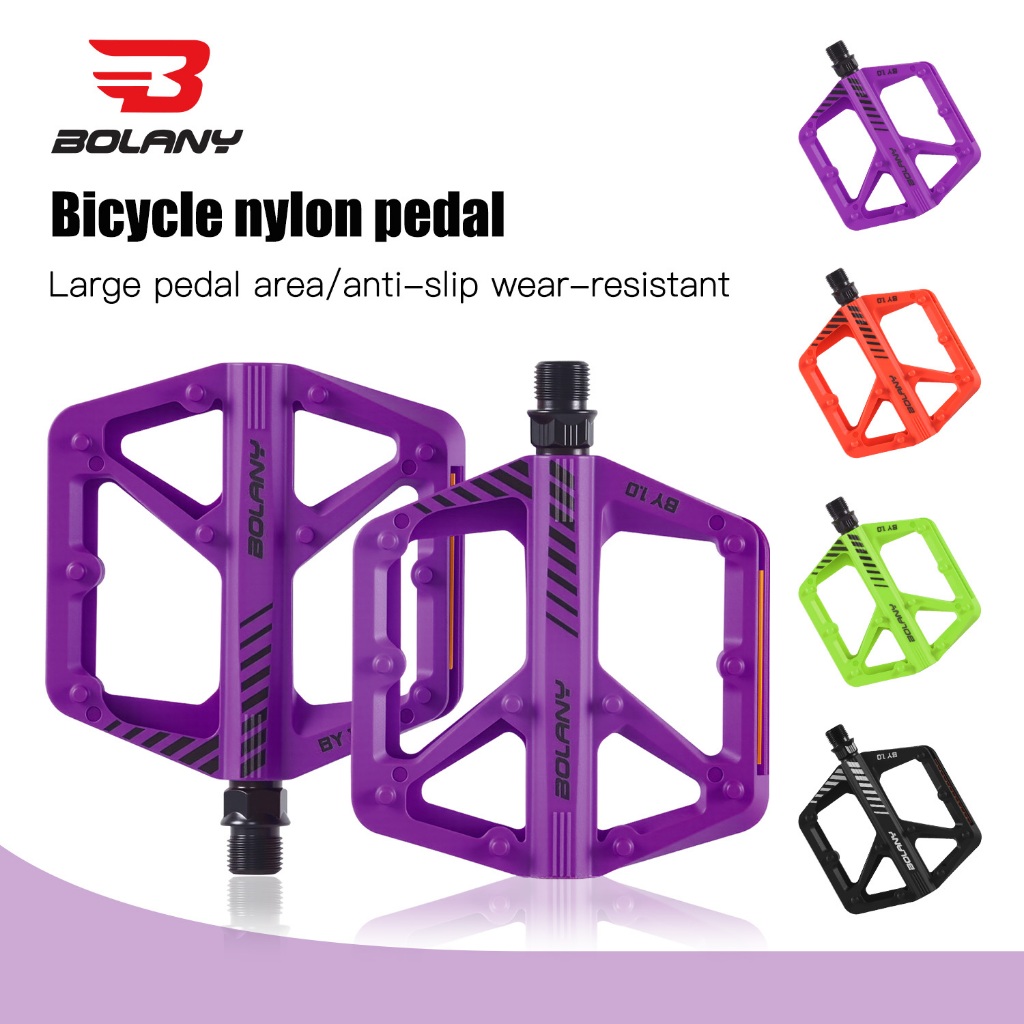 BOLANY ยัน1 บันไดจักรยาน, แบริ่งซีล แป้นเหยียบจักรยาน เมอร์ก้า ทนทานลื่นไนลอนเบาอุปกรณ์จักรยานจักรยานเสือภูเขาจักรยานเสือหมอบ