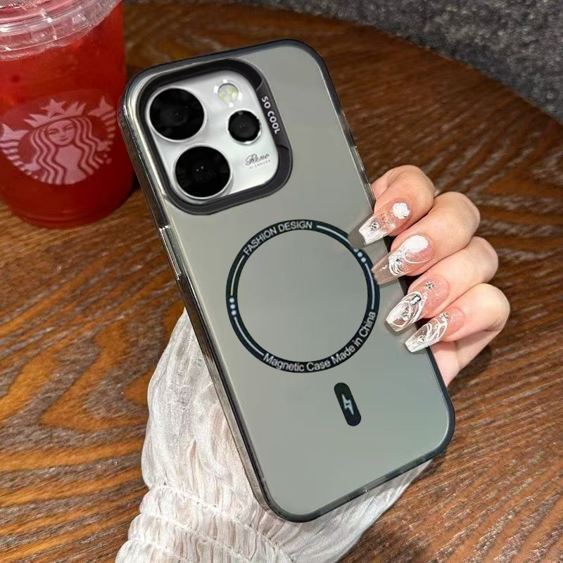 สําหรับ OPPO Reno 15 15F 14 13F 13 Pro 5G กรณี OPPO Reno 15 Pro Max โทรศัพท์มือถือกรณี Matte อะคริลิคแม่เหล็ก Charger เลนส์ป้องกัน