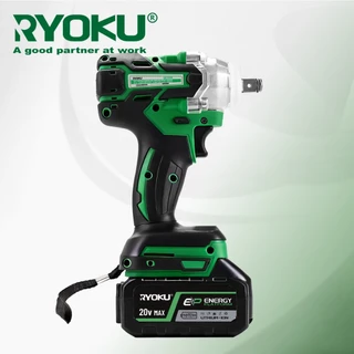 RYOKU สว่านกระแทกไร้สาย 20v ไร้แปรงถ่าน 2.6Ah พร้อมแบตเตอรี่ 2 ก้อน และเครื่องชาร์จ 1 อัน