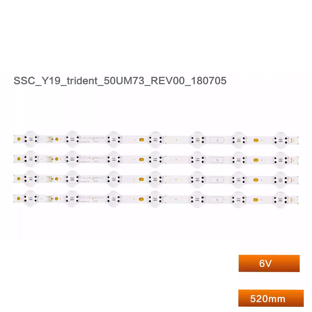 4 ชิ้น/เซ็ต led Backlight Strip 50 นิ้วสําหรับ LG 50UN7300PPC tv Backlight Strip plug และ play