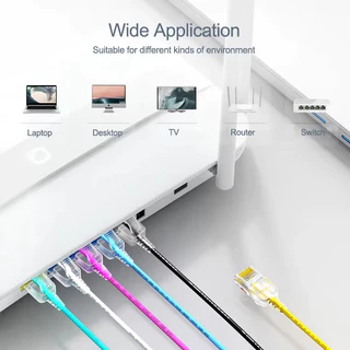 SAMZHE สายแลน cat6 A สาย lan ความเร็ว 10 กิกะบิต เหมาะสำหรับบ้าน สำนักงาน และสถานที่อื่นๆ 0.5m-8m