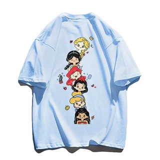 NFV เสื้อยืดแฟชั่นมาแรง คอเสื้อ เสื้อยืด นุ่มสบาย สตรี ผ้าฝ้าย100% ลายเยอะ น่ารัก โอเวอร์ไซส์ YG872