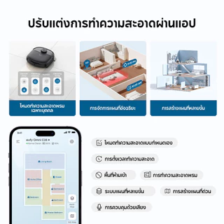 ANKER eufy Omni C28 หุ่นยนต์ดูดฝุ่นถูพื้น ซักม็อบลูกกลิ้งในตัว แรงดูด 15,000 Pa แปรง DuoSpiral เส้นผมไม่พันกัน เก็บฝุ่น เป่าแห้ง อัตโนมัติ