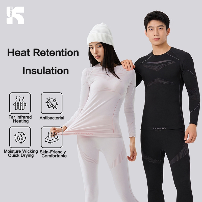 KUFUN Sports ชุดแห้งไว ชุดระบายอากาศสำหรับสกี ชุดเทรนนิ่ง สำหรับทั้งผู้ชายและผู้หญิง และถุงน่องปีนเข