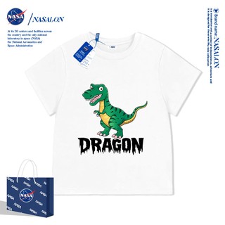 NASA เสื้อยืดเด็ก เสื้อเด็กผู้ชาย ลายการ์ตูนไดโนเสาร์ ผ้า cotton 100% ระบายอากาศดี ใส่ได้ทั้งเด็กชาย-หญิง อายุ 1-12 ปี