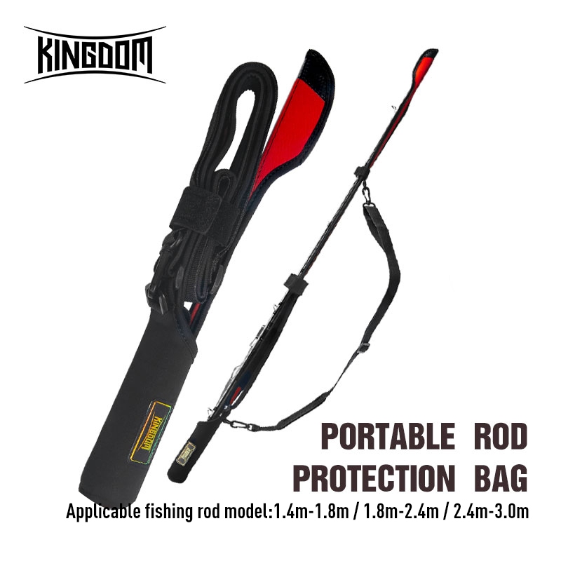 อาณาจักร อุปกรณ์ป้องกันคันเบ็ด กระเป๋าป้องกันคันเบ็ด 73 ซม.-152 ซม. หล่อก้านป้องกันเชือกตกปลากระเป๋าความยาวปรับสําหรับป้องกันคันเบ็ดหมวกตกปล