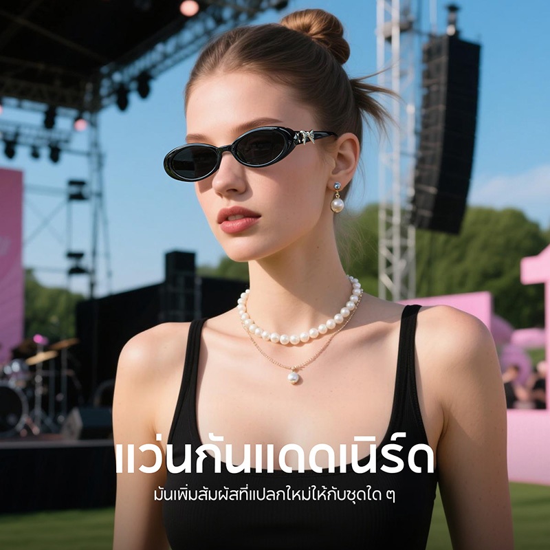 Cyxus แว่นกันแดด Polarizedกันแดด UV400 แว่นตากันแดดกรอบรูปไข่ TR90 แว่นแฟชั่นผู้หญิง P1288