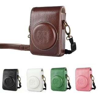กระเป๋ากล้องกระเป๋าหนัง PU พร้อมสายสะพายสําหรับ Ricoh GR GR2…