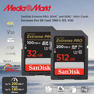 SanDisk Extreme Pro SD Card SDXC Speed Class 10 200 เมกะไบต์…