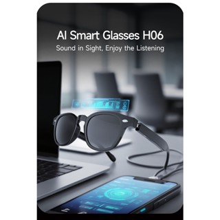 แว่นตาอัจฉริยะ AI แว่นตาแปล 100+ ภาษา การแปลแบบเรียลไทม์ เพล…