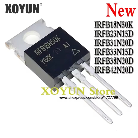10pcs IRFB18N50K IRFB23N15D IRFB31N20D IRFB33N15D IRFB38N20D IRFB42N20D FB18N50K FB23N15D FB33N20D ท