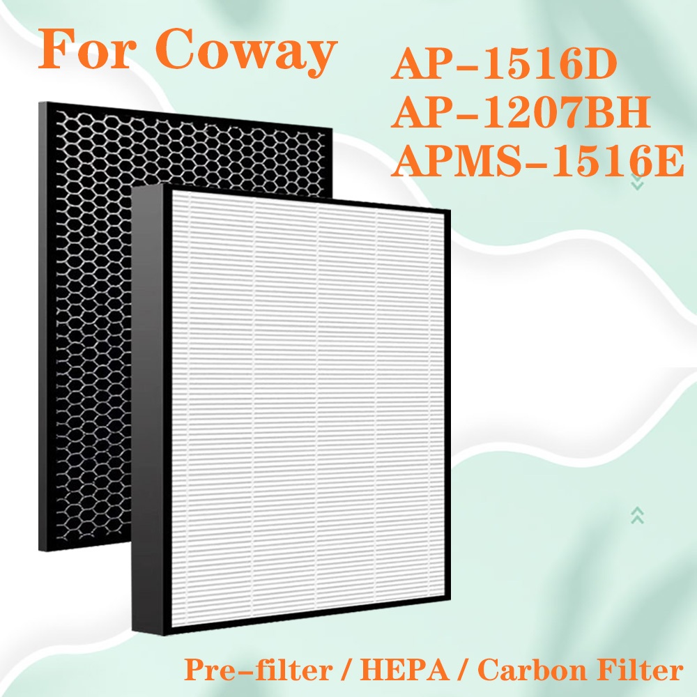 สําหรับเครื่องฟอกอากาศ Coway Storm AP-1516D AP-1207BH APMS-1516E เปลี่ยนตัวกรอง HEPA และเปิดใช้งานคา