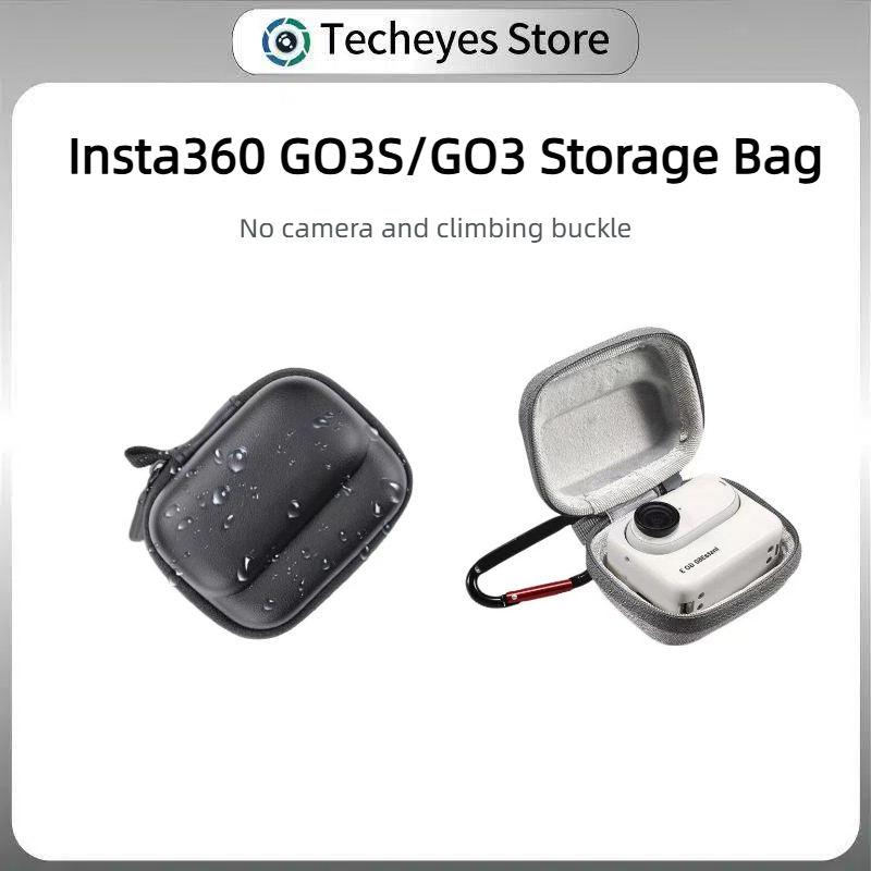 Techeyes Insta360 GO3S/GO3 Action Camera Storage Bag - Portable Hard Case for Travel Shooting