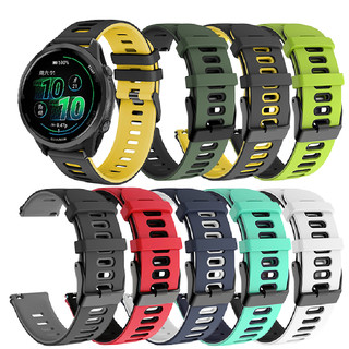 สําหรับ Garmin Forerunner 570 42/47 มม.สายนาฬิกาเปลี่ยนซิลิโคนทูโทน