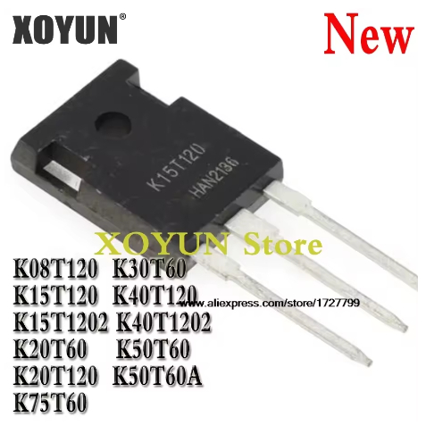 1-5PCS K08T120 K15T120 K15T1202 K20T60 K20T120 K30T60 K40T120 K40T1202 K50T60K50T60A K75T60A K75T60 