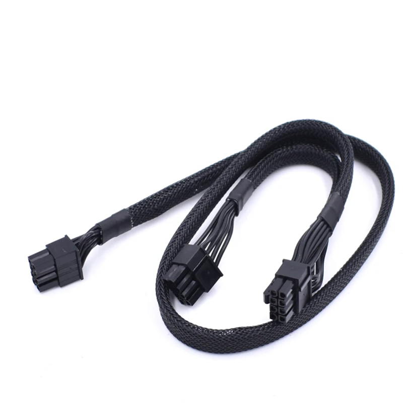 GPU Modular Dual PCI-E 8(6+2)PIN สีดํา Sleeved สําหรับ Corsair RM550/RM650/RM750/RM850/RM1000 ประเภท