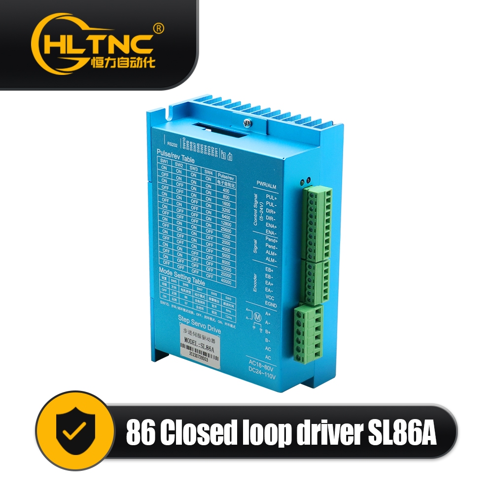 HLTNC Stepper Motor Driver SL86A AC18 ~ 80V/DC24 ~ 110V Input Encoder 1000 line สําหรับ NEMA 23 NEMA