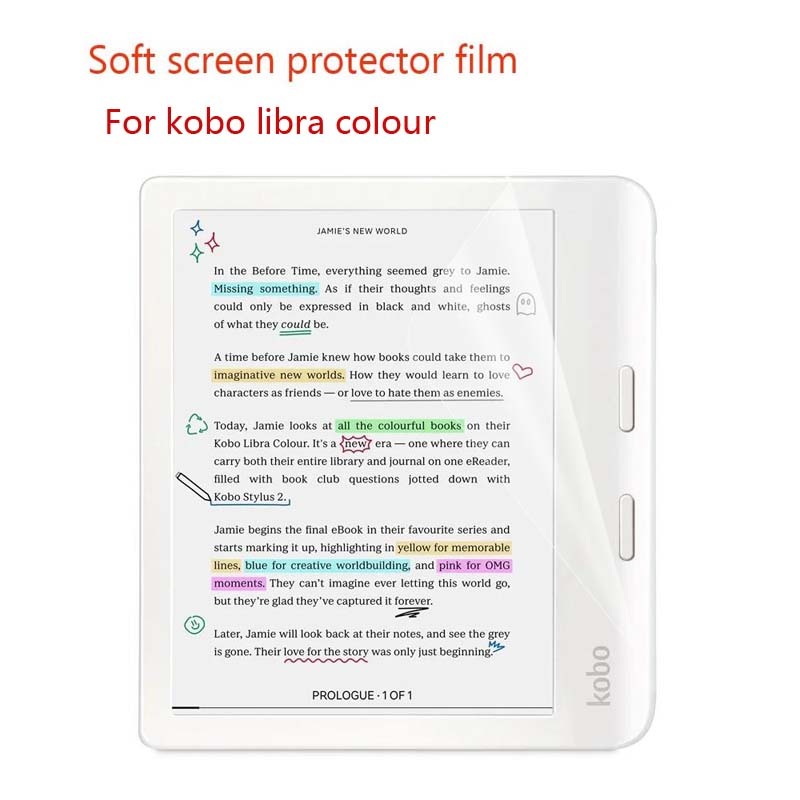 Matte anti-glare/Clear HD Screen Protector พลาสติกฟิล์มนุ่มสําหรับ Kobo libra colour 2024, 3 ชิ้น