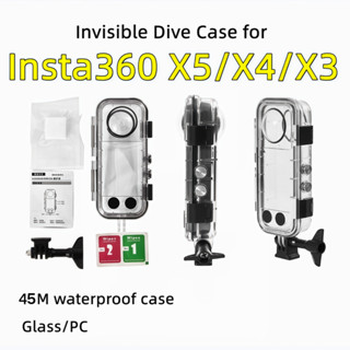 ที่มองไม่เห็นกรณีดําน้ําสําหรับ อินสตาแกรม360 X3 X4 x5กันน้ํ…
